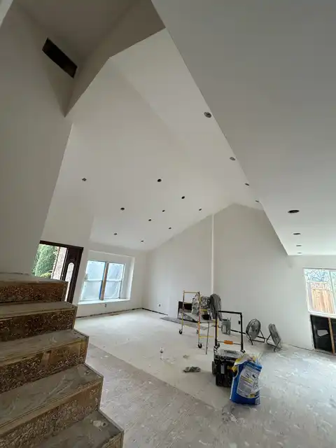 Level-5 finish the whole two story house, installed new inside and outside corners project photo